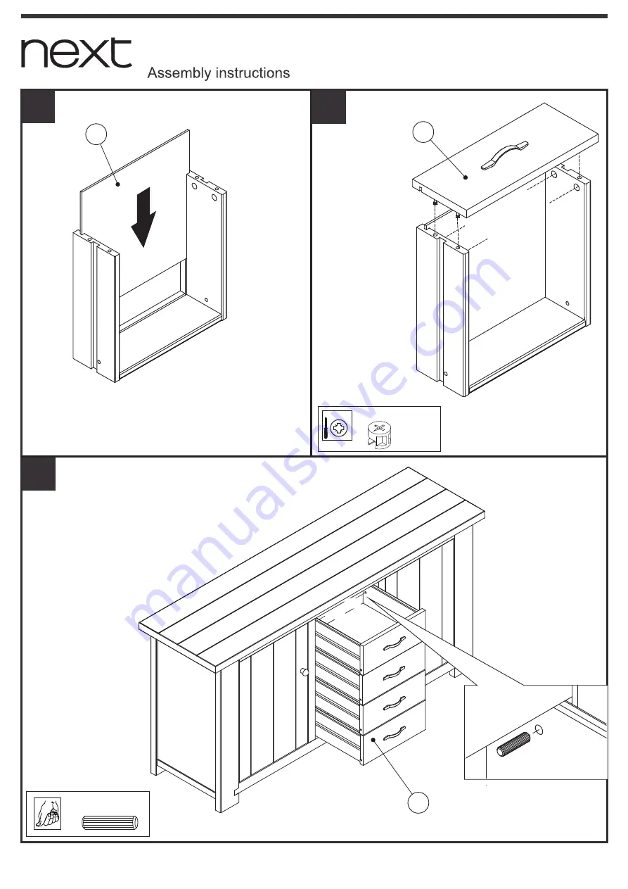 Next EA Hartford Painted Sideboard 453740 Assembly Instructions Manual Download Page 15