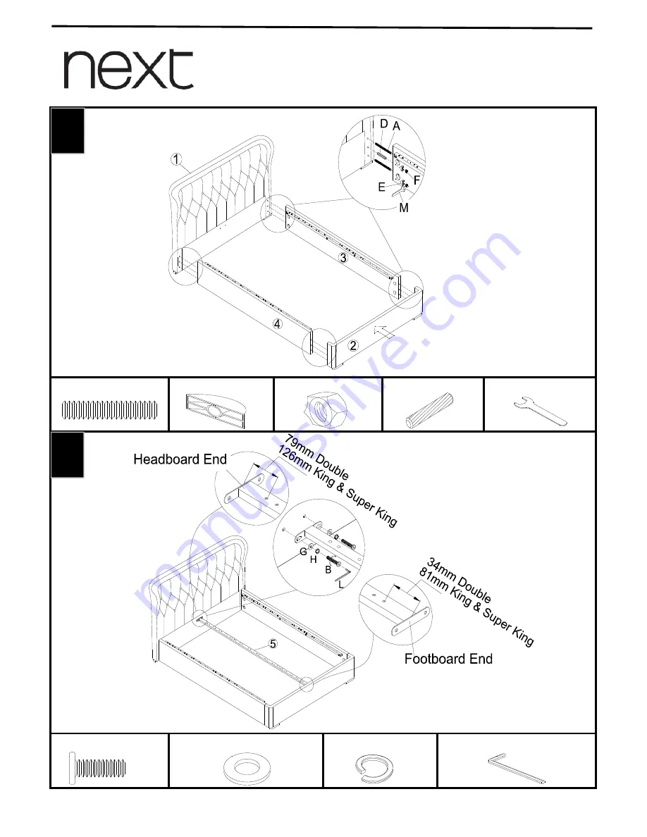 Next ELISE BED Assembly Instructions Manual Download Page 5