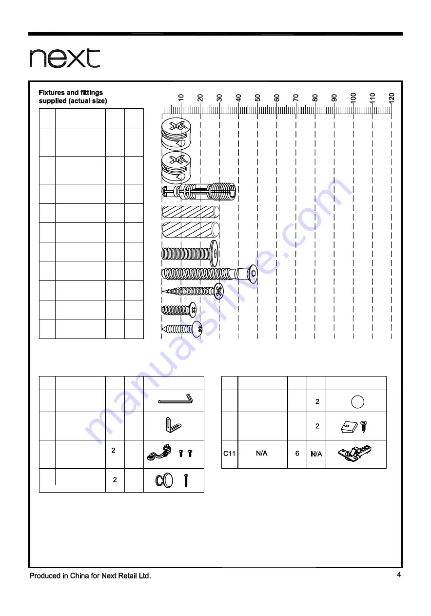 Next Evie Double Robe 642690 Assembly Instructions Manual Download Page 5