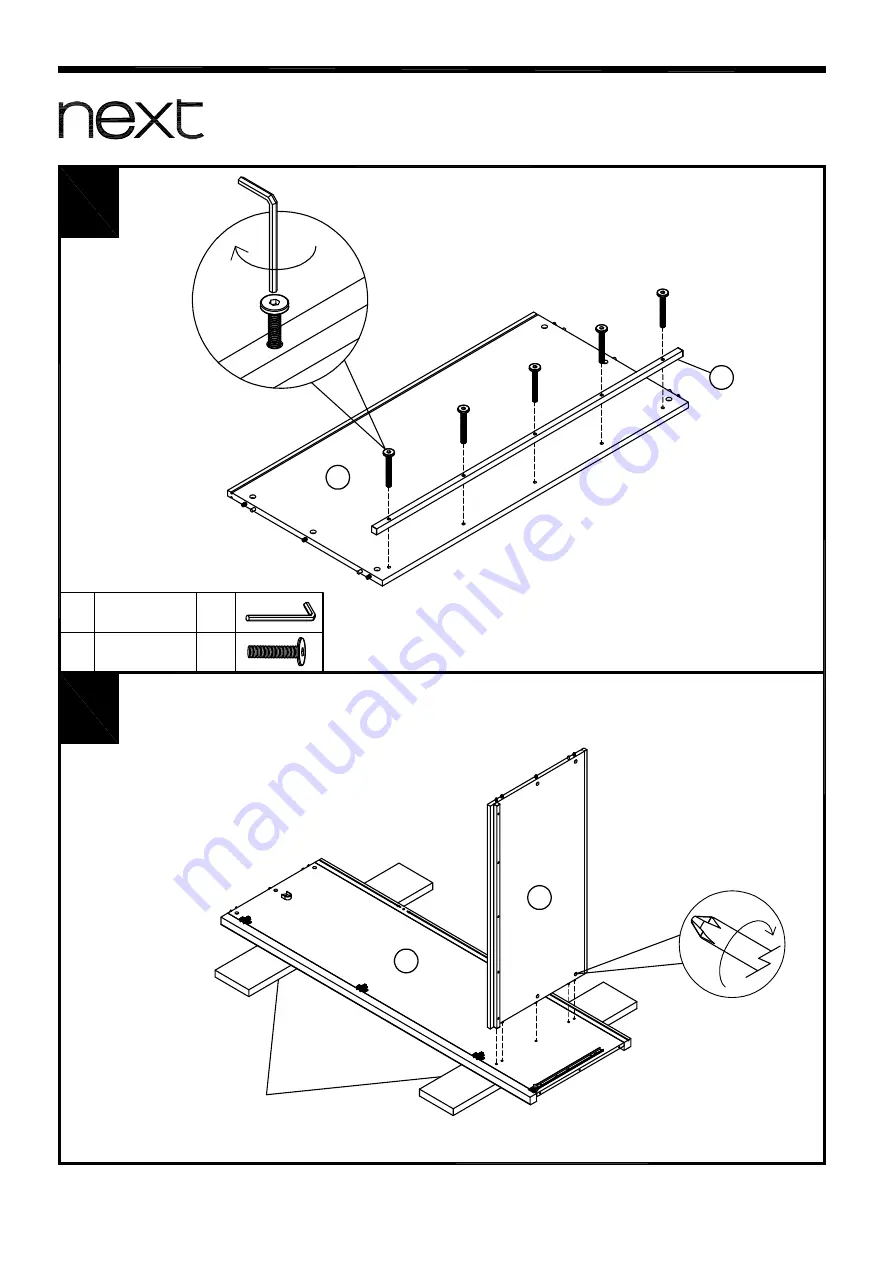 Next Evie Double Robe 642690 Assembly Instructions Manual Download Page 7