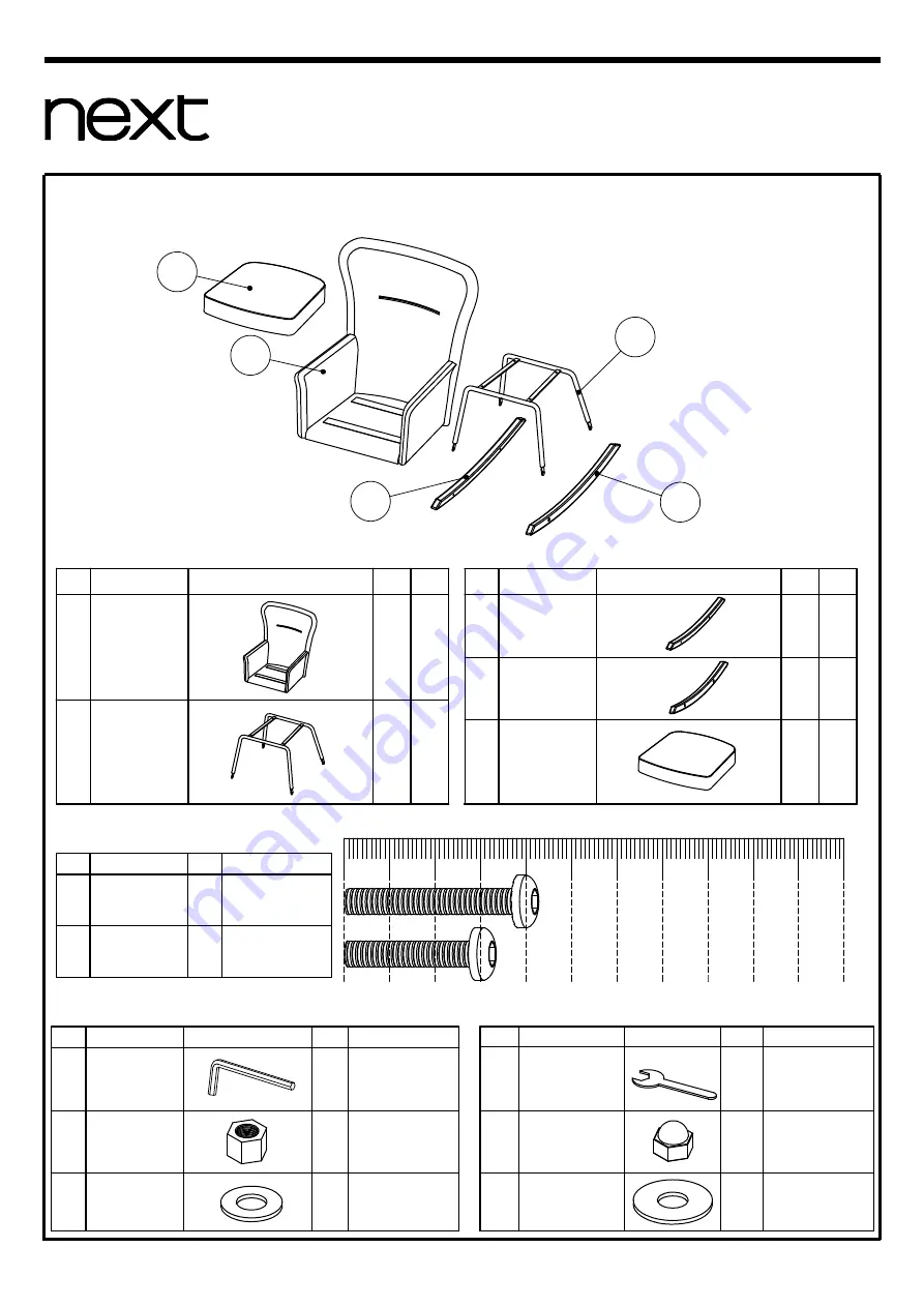 Next EZRA ROCKING CHAIR Assembly Instructions Manual Download Page 4