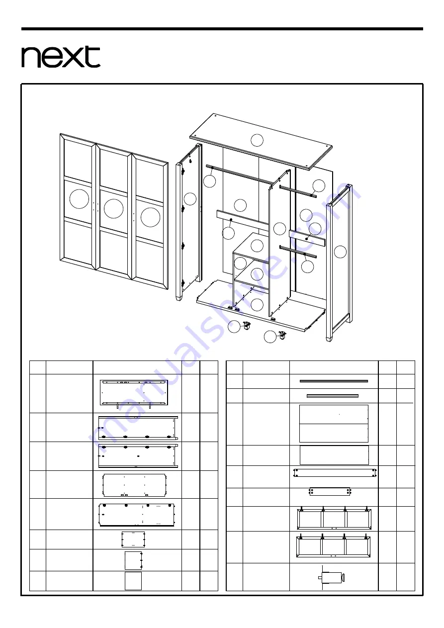 Next FARRINGDON TRIPLE ROBE 973750 Assembly Instructions Manual Download Page 4