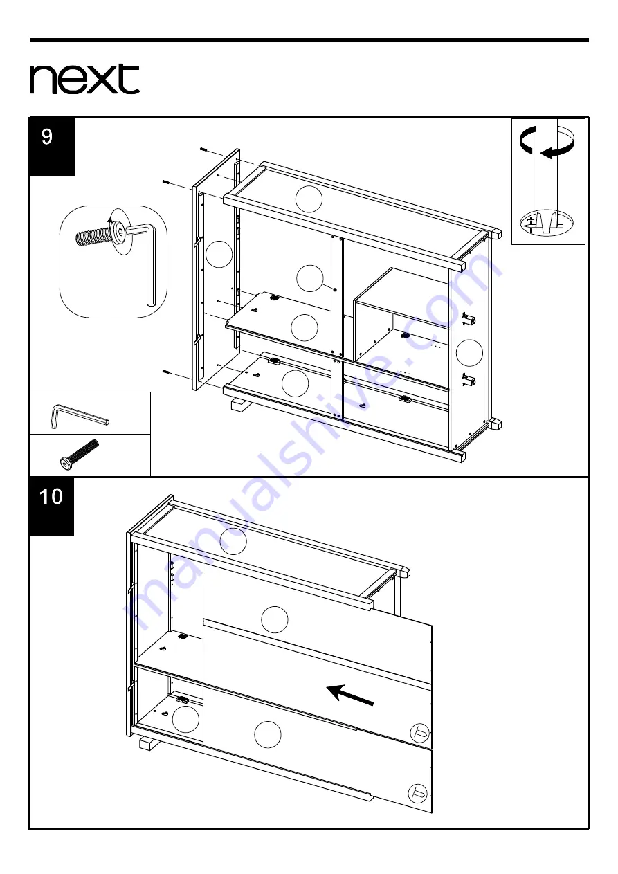 Next FARRINGDON TRIPLE ROBE 973750 Assembly Instructions Manual Download Page 11