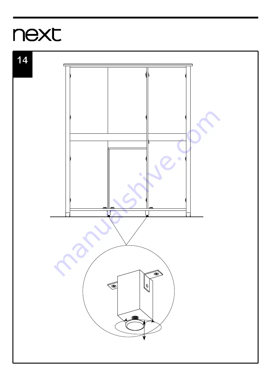 Next FARRINGDON TRIPLE ROBE 973750 Assembly Instructions Manual Download Page 14