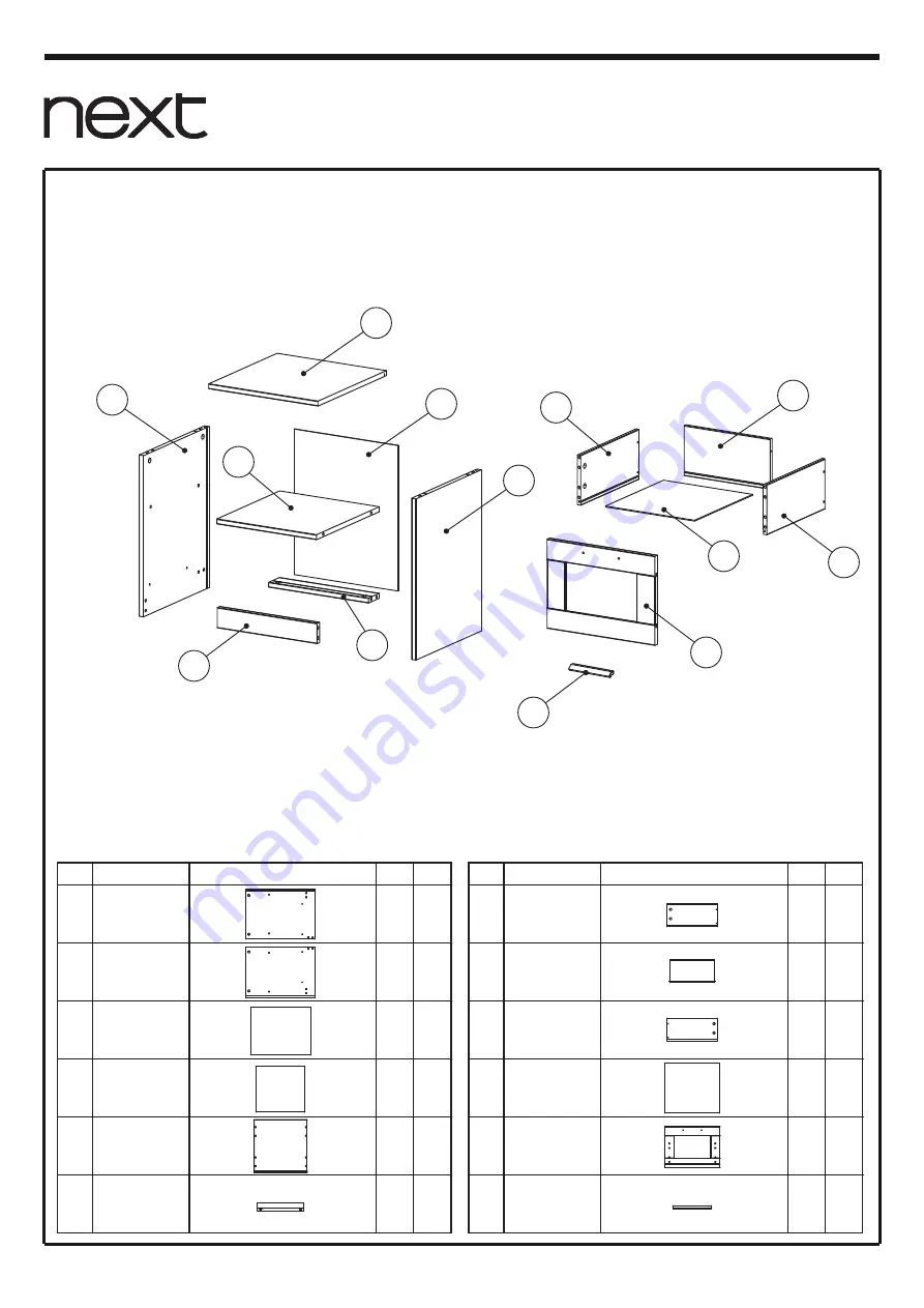 Next FLYNN BEDSIDE CHEST 350946 Скачать руководство пользователя страница 3