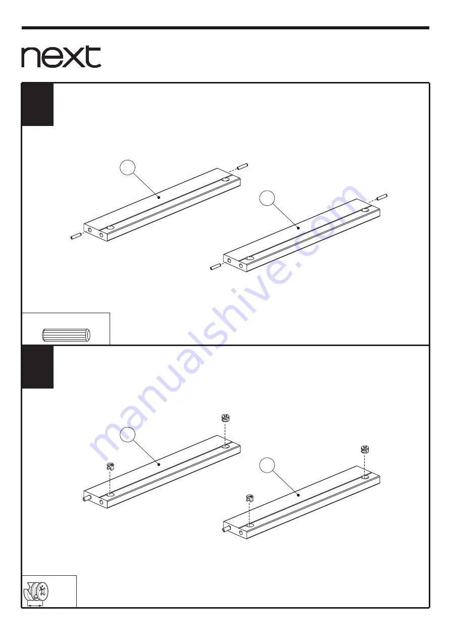 Next FLYNN BEDSIDE CHEST 350946 Assembly Instructions Manual Download Page 5