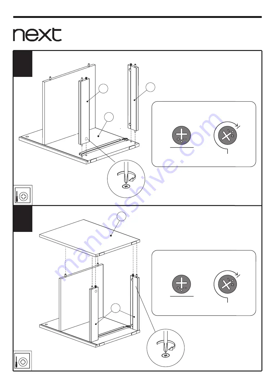 Next FLYNN BEDSIDE CHEST 350946 Assembly Instructions Manual Download Page 10