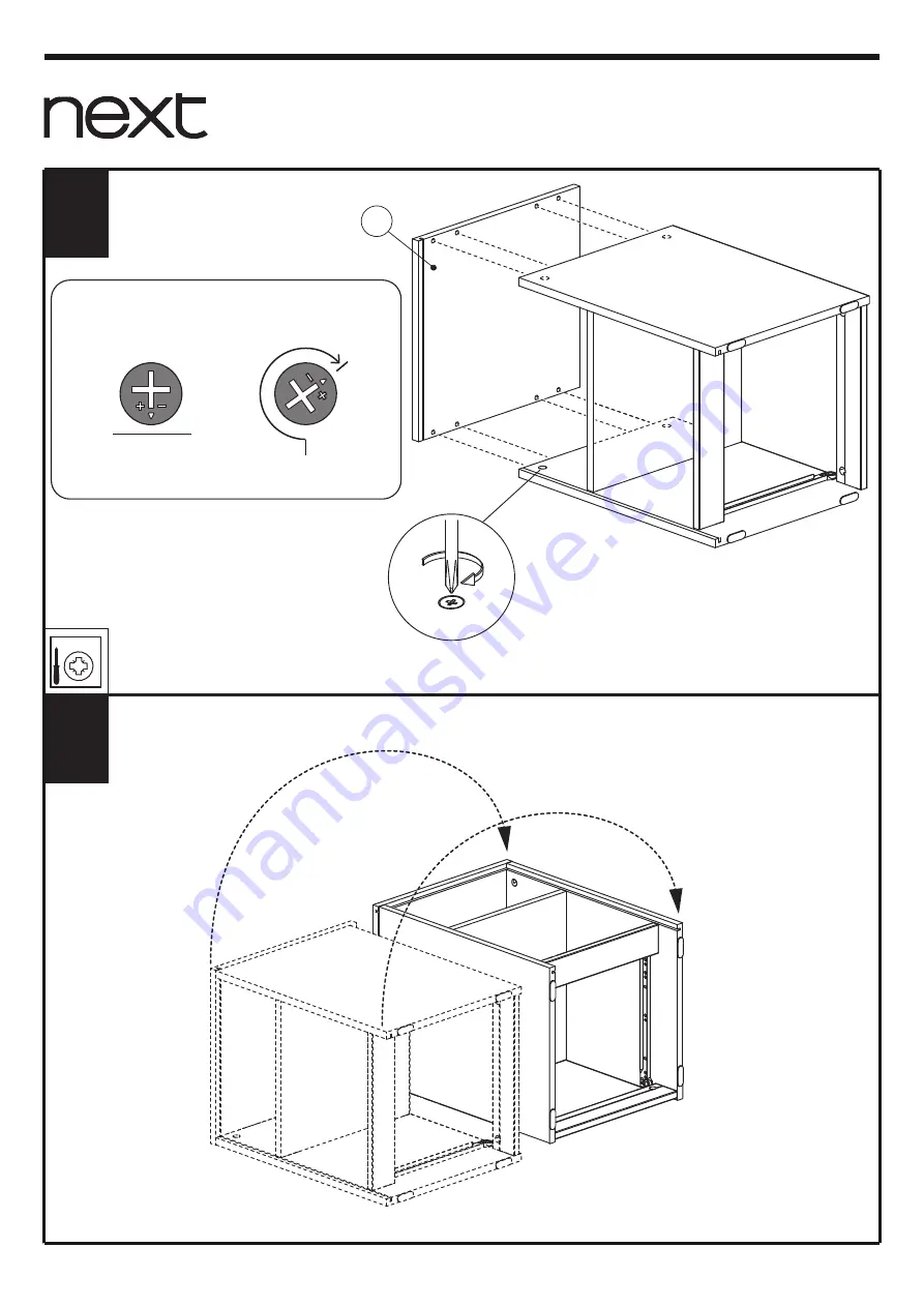 Next FLYNN BEDSIDE CHEST 350946 Assembly Instructions Manual Download Page 11