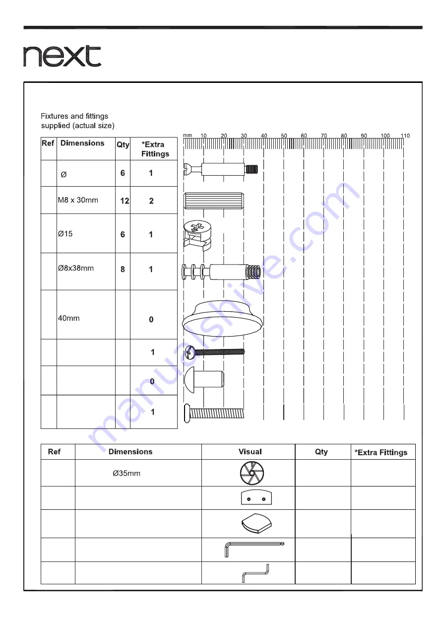 Next HAMPTON GREY STORAGE BED KING Assembly Instructions Manual Download Page 5