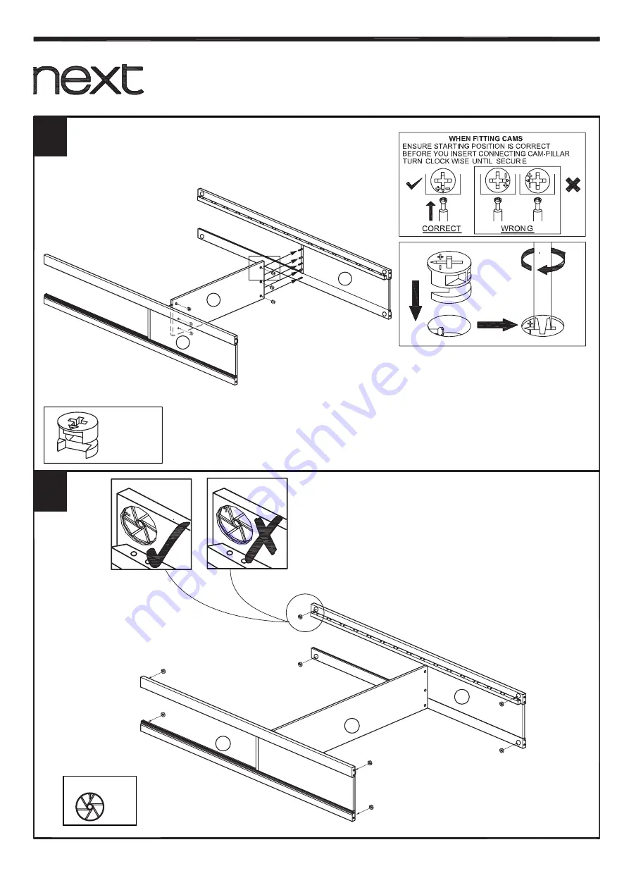 Next HAMPTON GREY STORAGE BED KING Assembly Instructions Manual Download Page 7