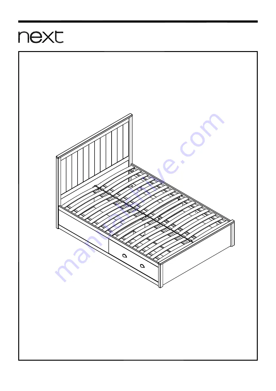 Next HANLEY GREY STORAGE BED Скачать руководство пользователя страница 1