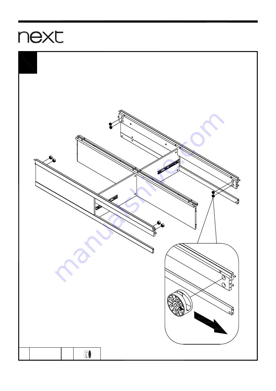 Next HANLEY GREY STORAGE BED Assembly Instructions Manual Download Page 14