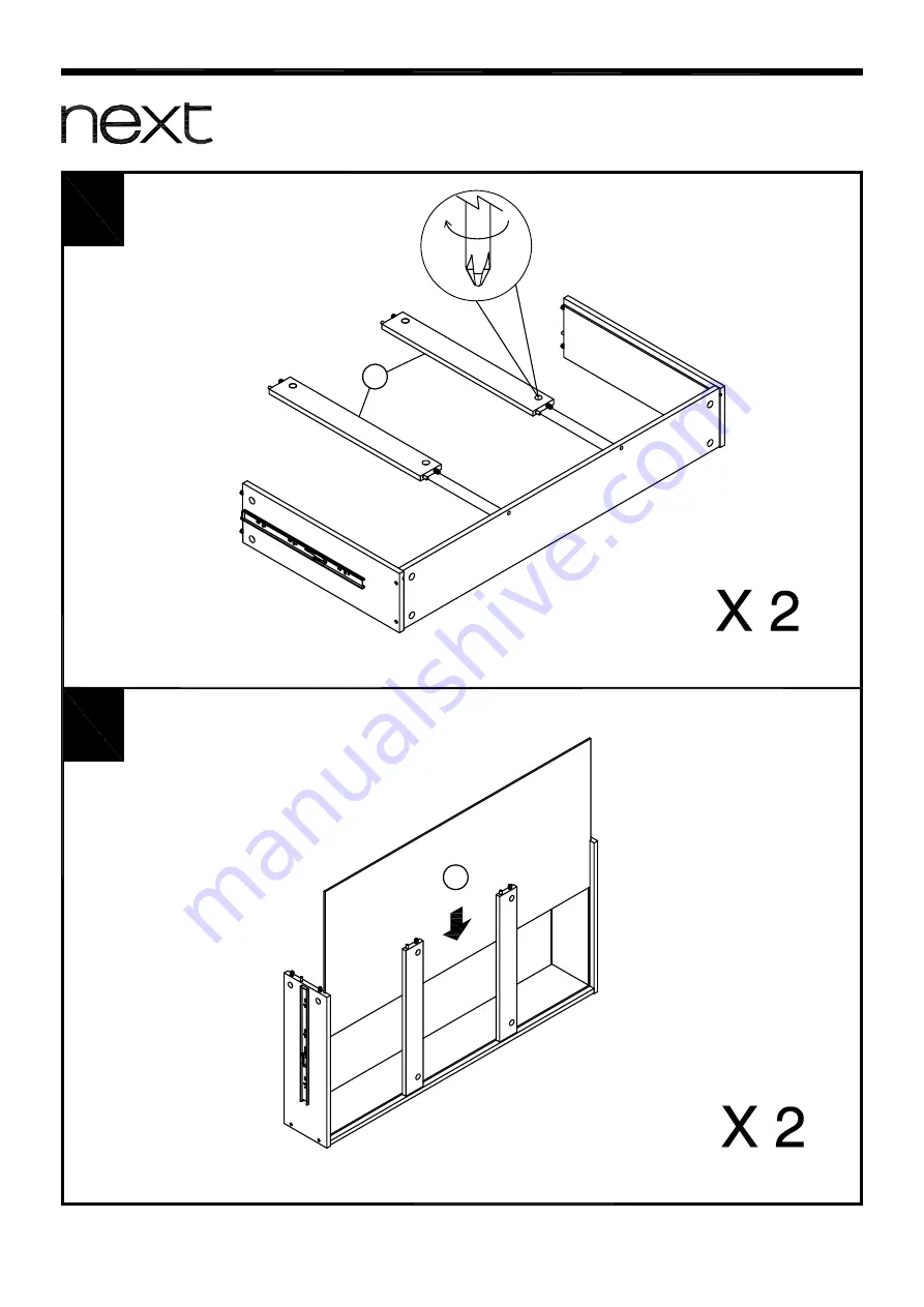 Next HANLEY GREY STORAGE BED Assembly Instructions Manual Download Page 20