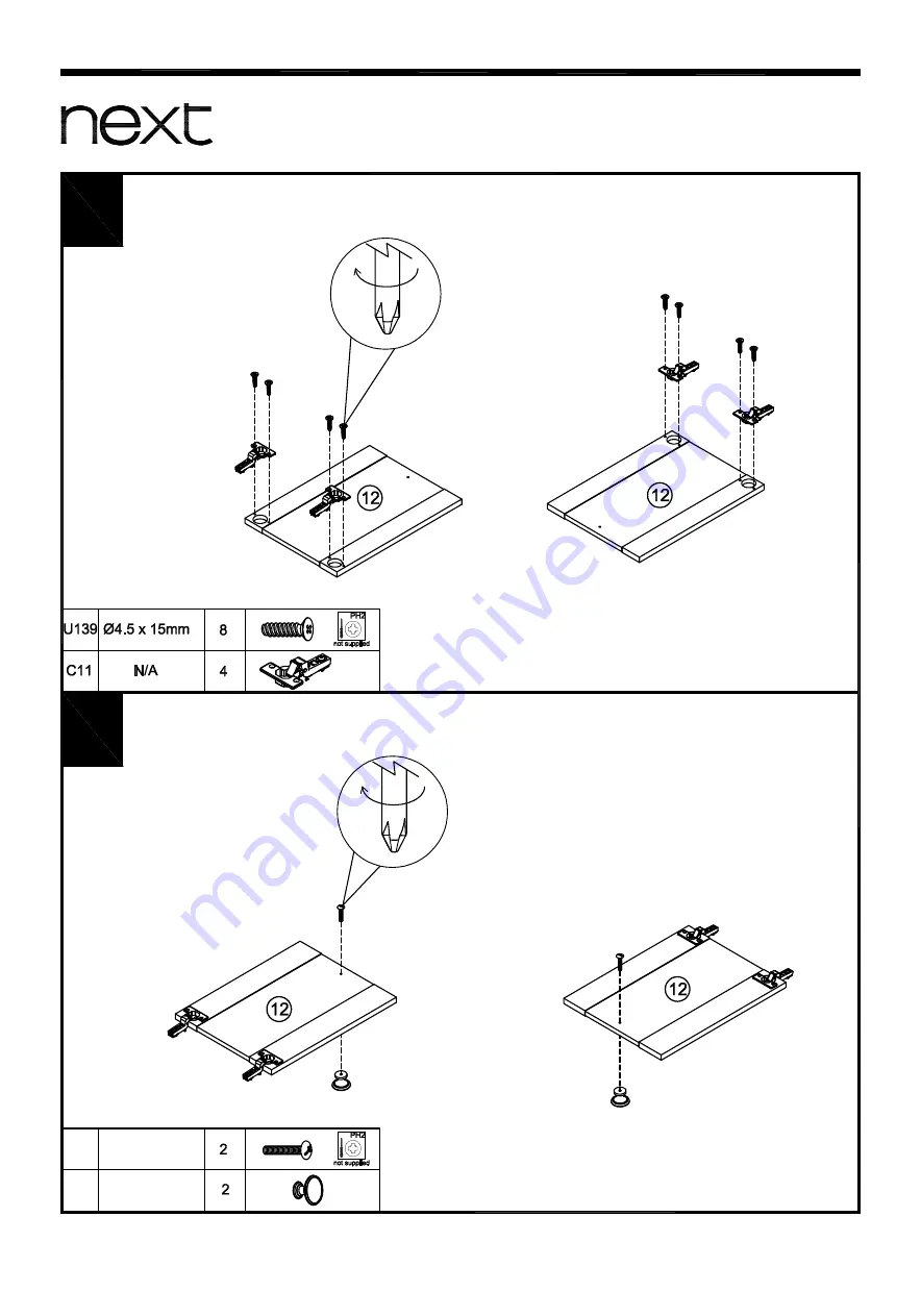 Next HANLEY SUPERWIDE 606455 Assembly Instructions Manual Download Page 12