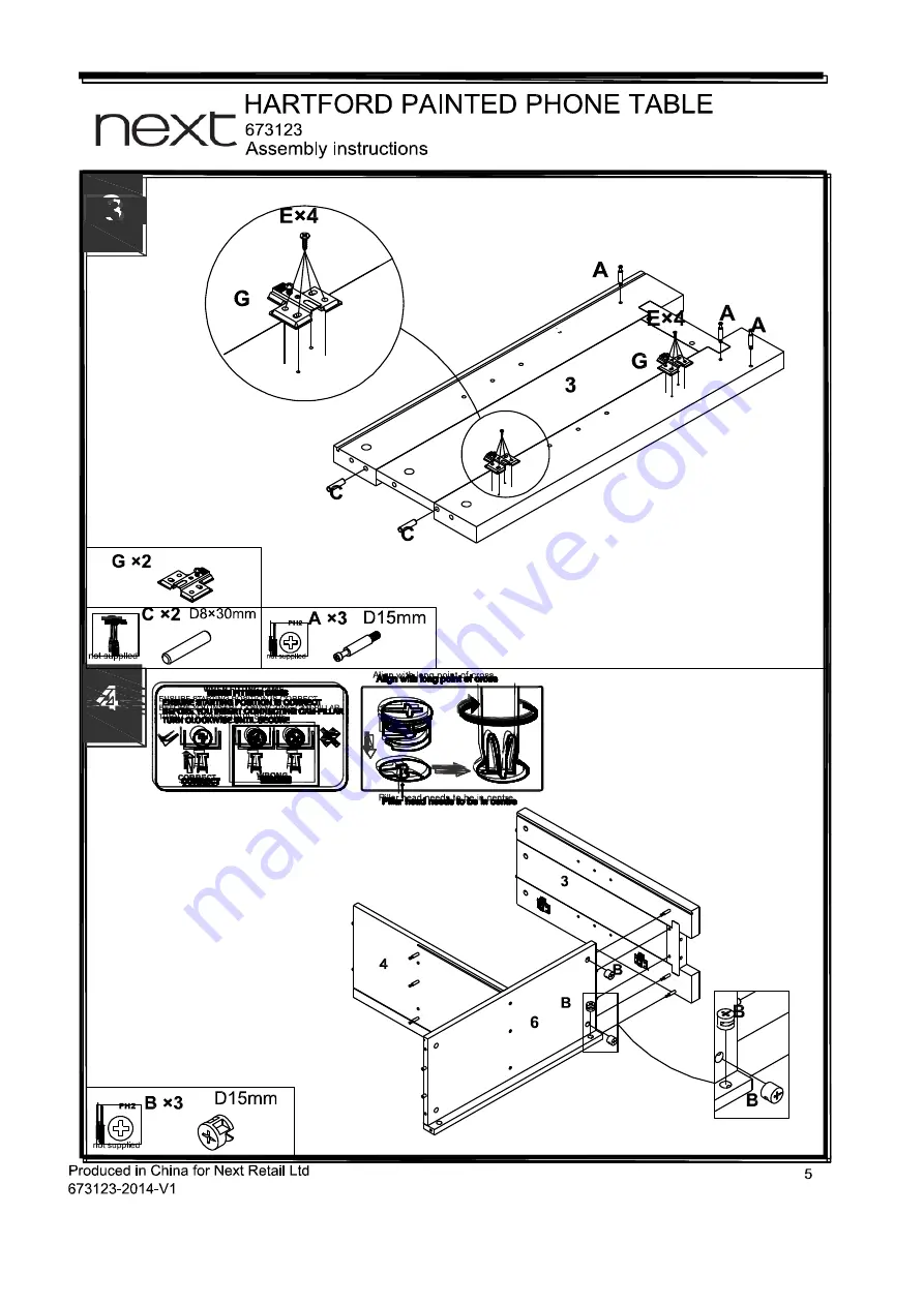 Next HARTFORD 673123 Assembly Instructions Manual Download Page 6