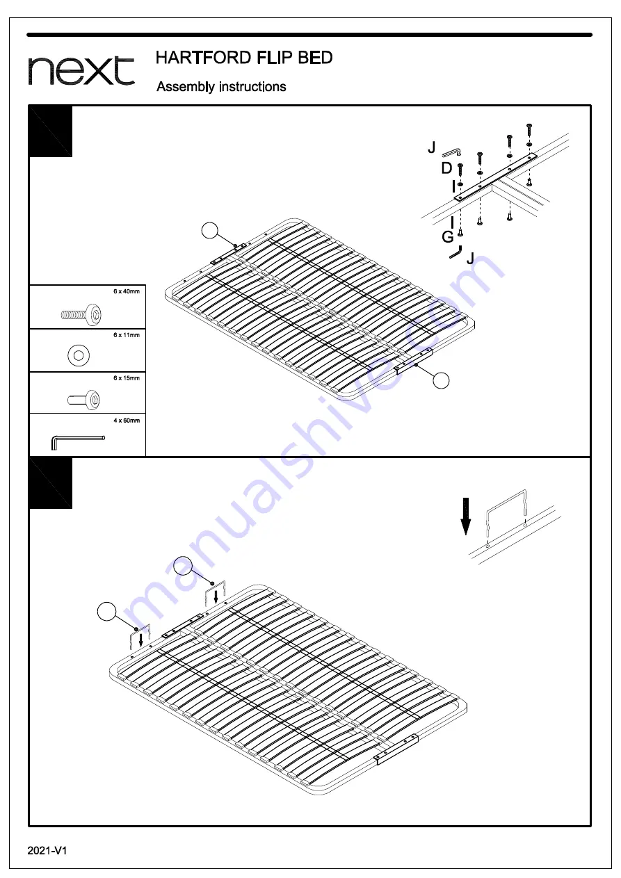 Next Hartford Flip Bed Assembly Instructions Manual Download Page 9