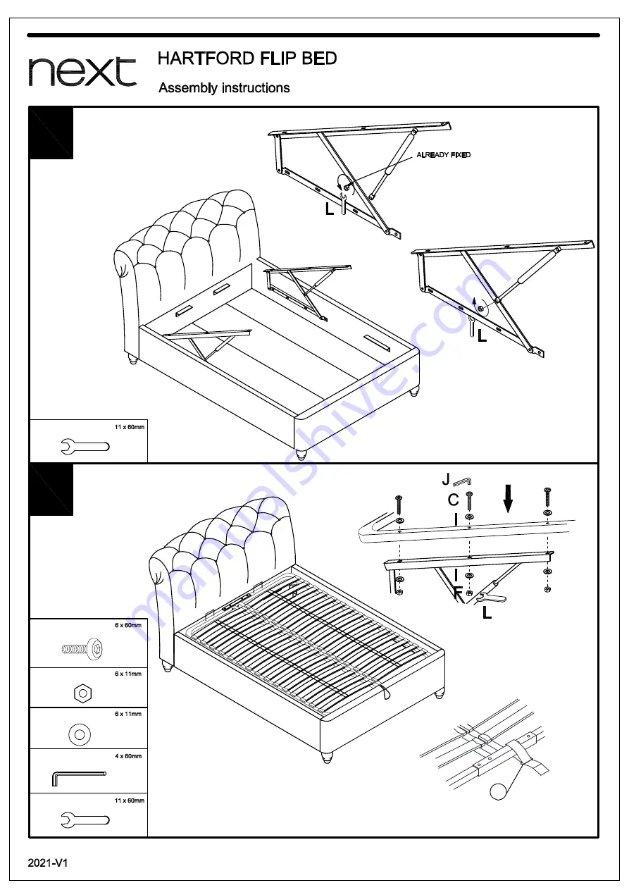 Next Hartford Flip Bed Assembly Instructions Manual Download Page 10