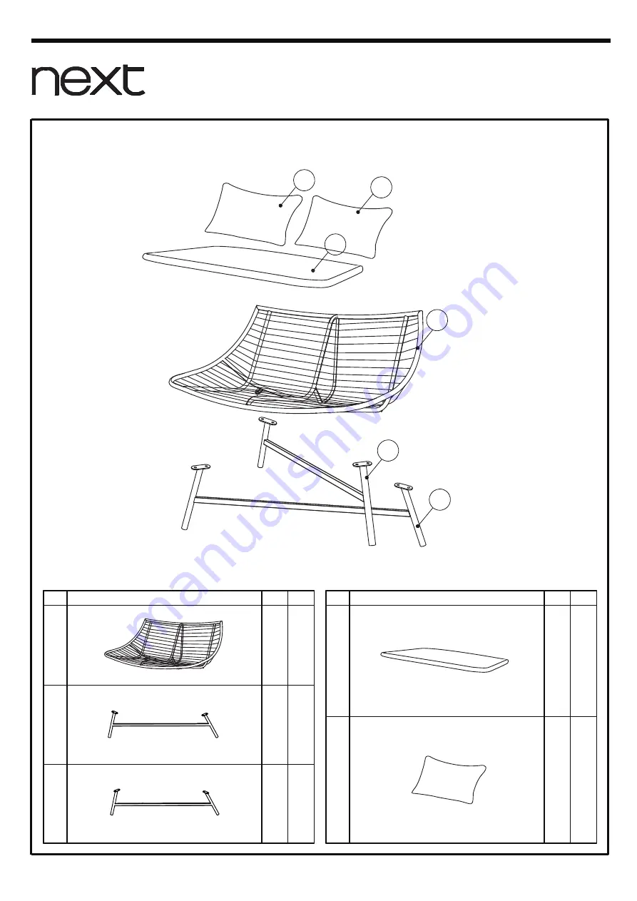 Next HELSINKI LIV 5PC 299836 Assembly Instructions Manual Download Page 7