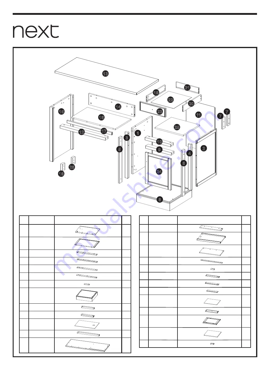 Next Hove 872590 Assembly Instructions Manual Download Page 3