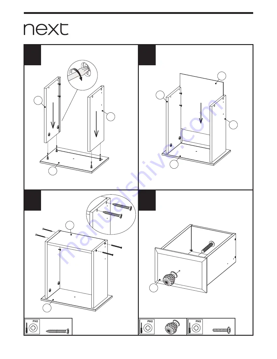 Next ISABELLA WIDE CHEST Assembly Instructions Manual Download Page 7