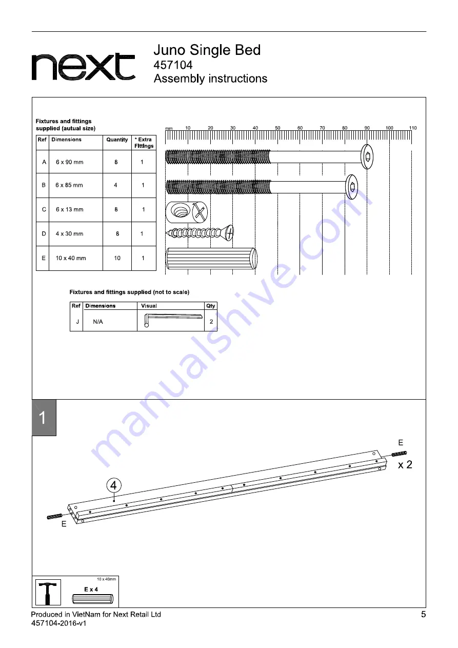 Next Juno 457104 Assembly Instructions Manual Download Page 5