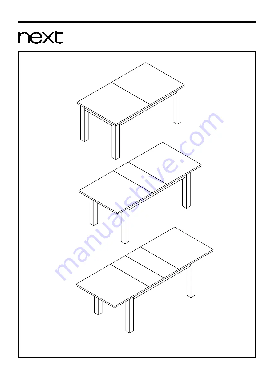 Next LOGAN DOUBLE EXTENDING DINING TABLE Скачать руководство пользователя страница 1