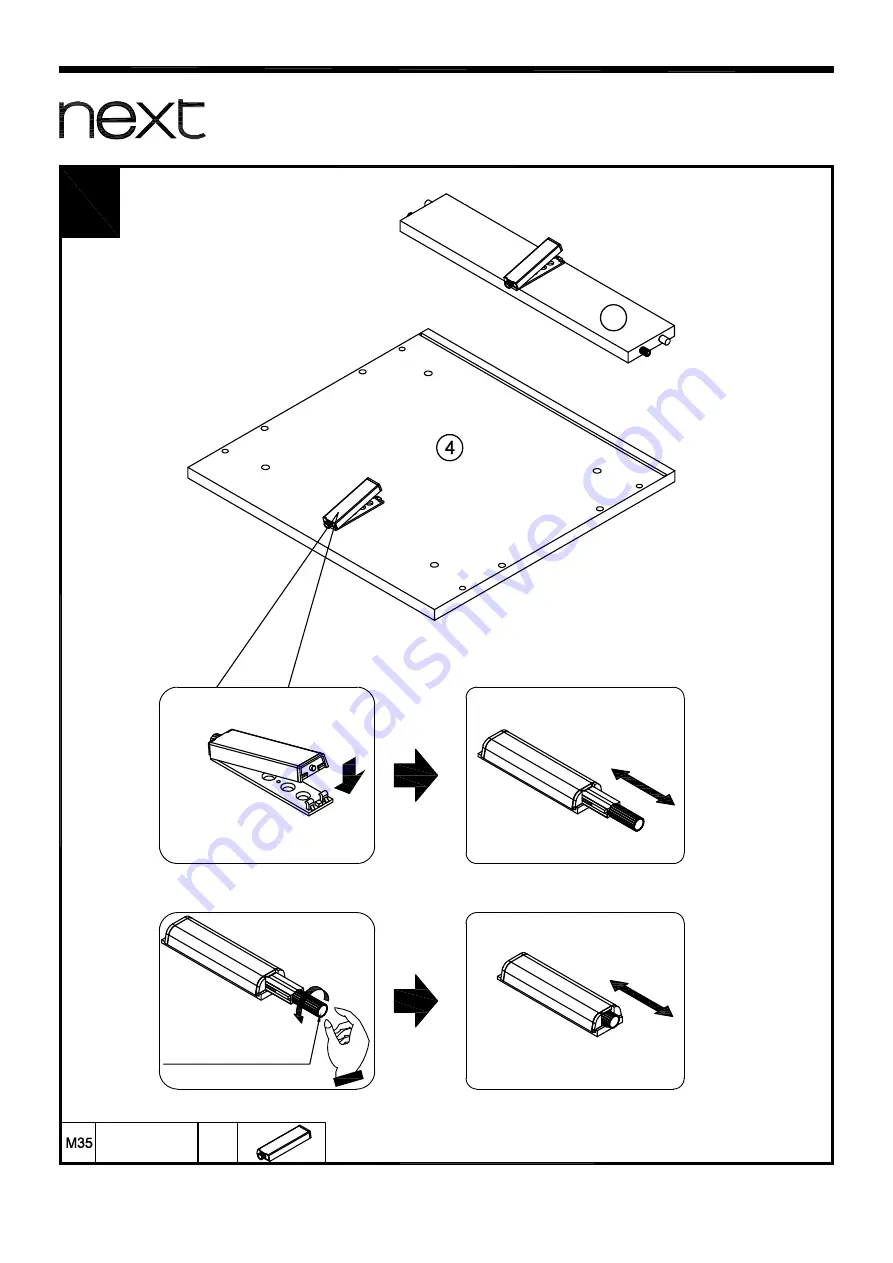 Next LOUIS BEDSIDE Assembly Instructions Manual Download Page 6