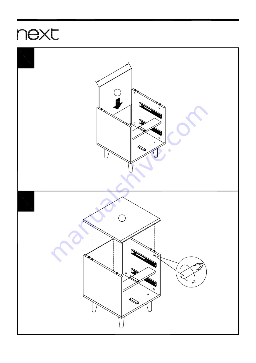 Next LOUIS BEDSIDE Assembly Instructions Manual Download Page 10