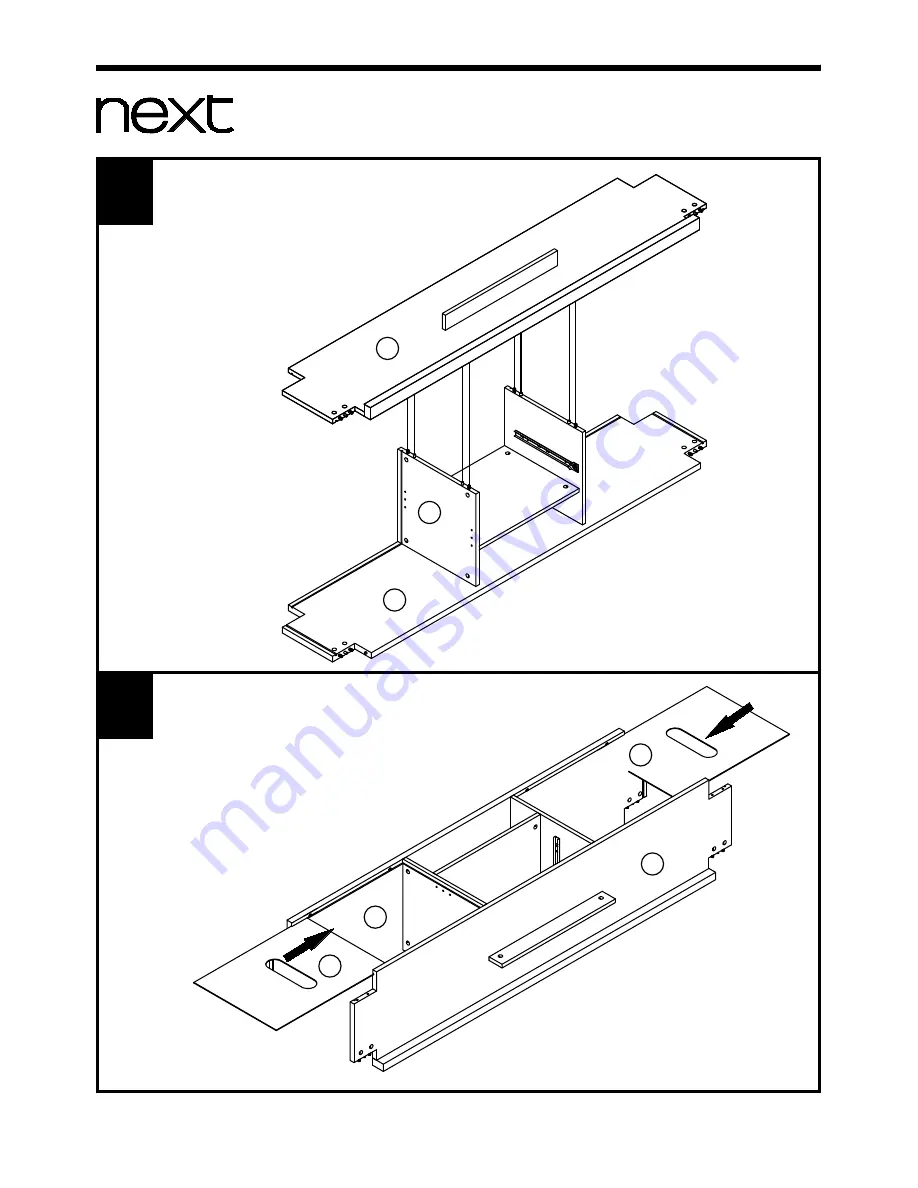 Next MADSEN SUPER WIDE TV UNIT Assembly Instructions Manual Download Page 8