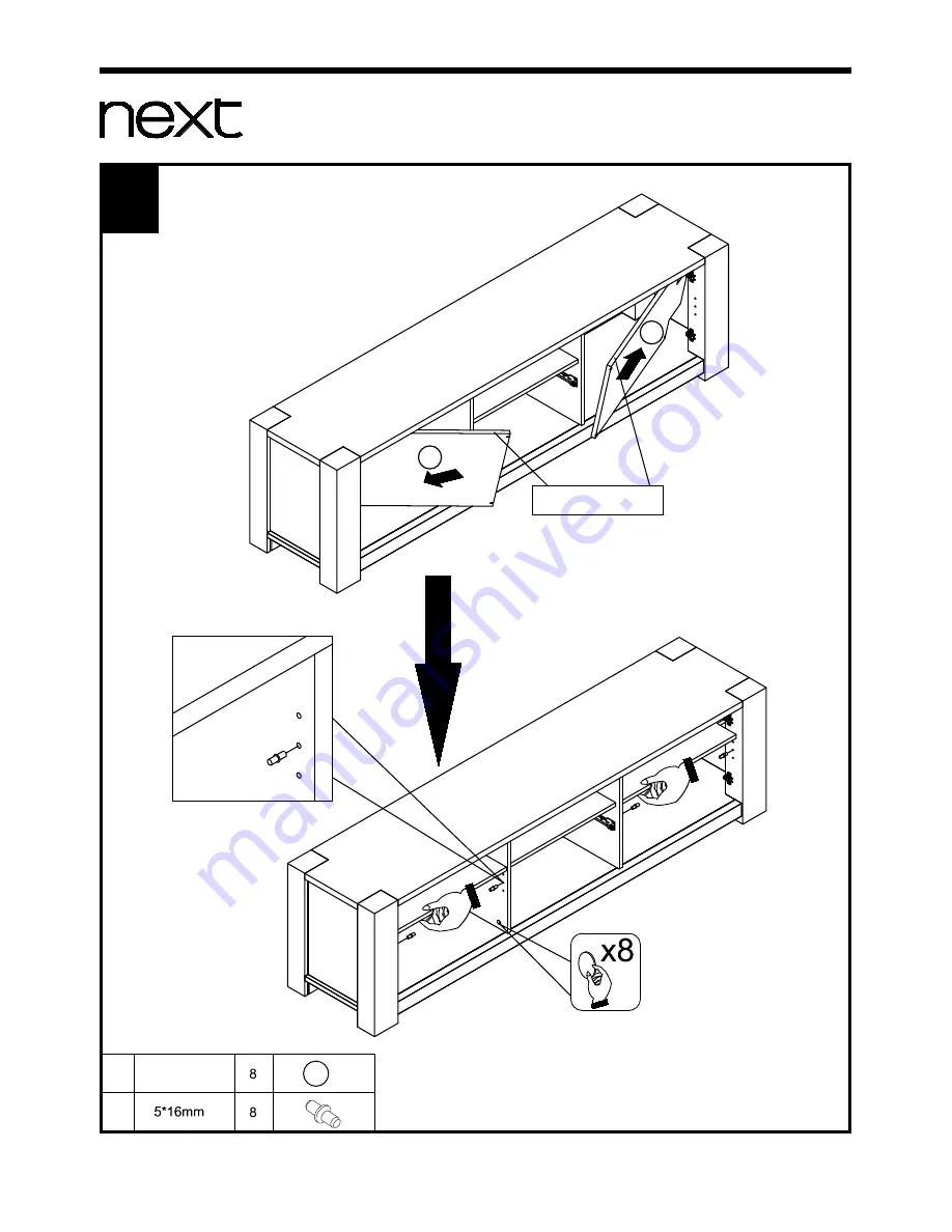 Next MADSEN SUPER WIDE TV UNIT Скачать руководство пользователя страница 12