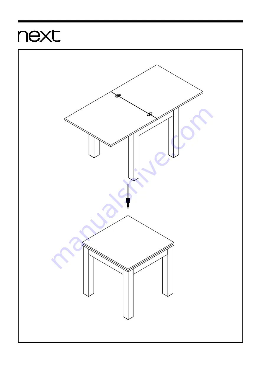 Next MALVERN GREY SQUARE TO RECTANGLE DINING TABLE 190699 Скачать руководство пользователя страница 1