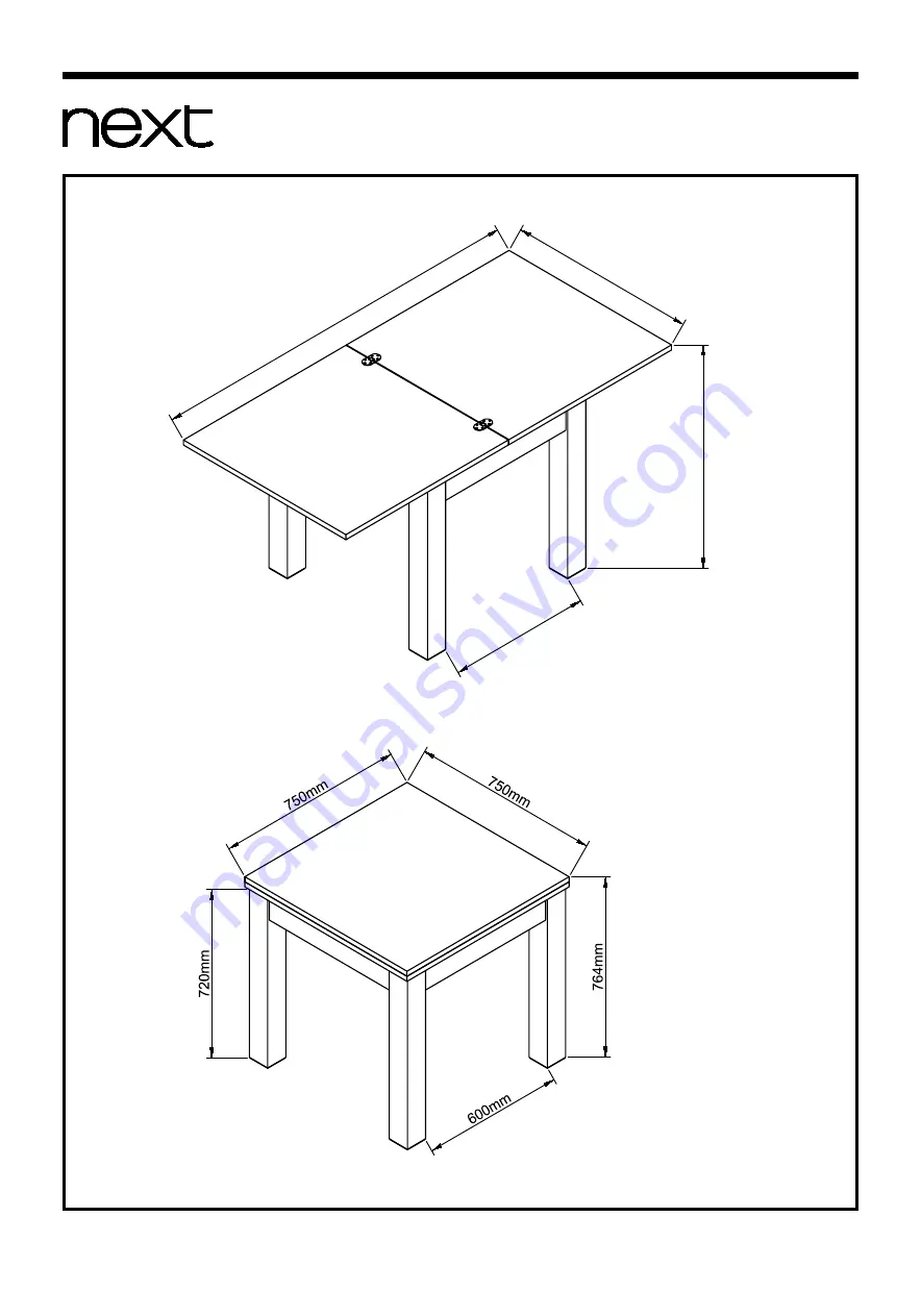 Next MALVERN GREY SQUARE TO RECTANGLE DINING TABLE 190699 Скачать руководство пользователя страница 12