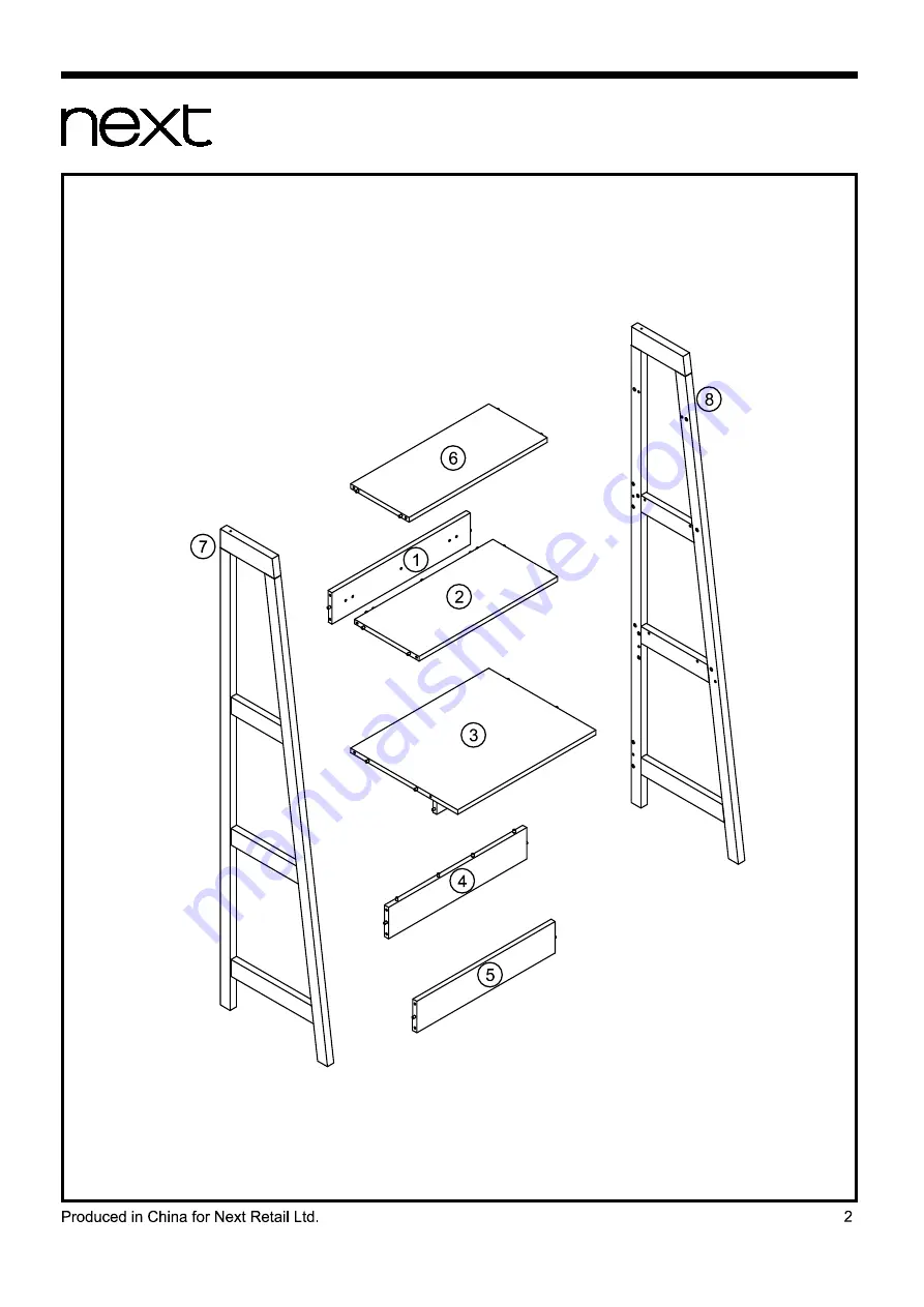 Next MALVERN LADDER DESK Скачать руководство пользователя страница 3