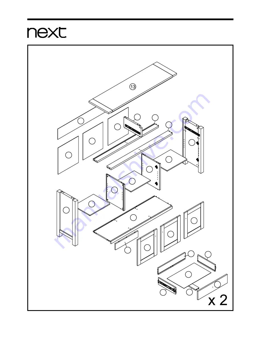 Next MALVERN LARGE SIDEBOARD Assembly Instructions Manual Download Page 3