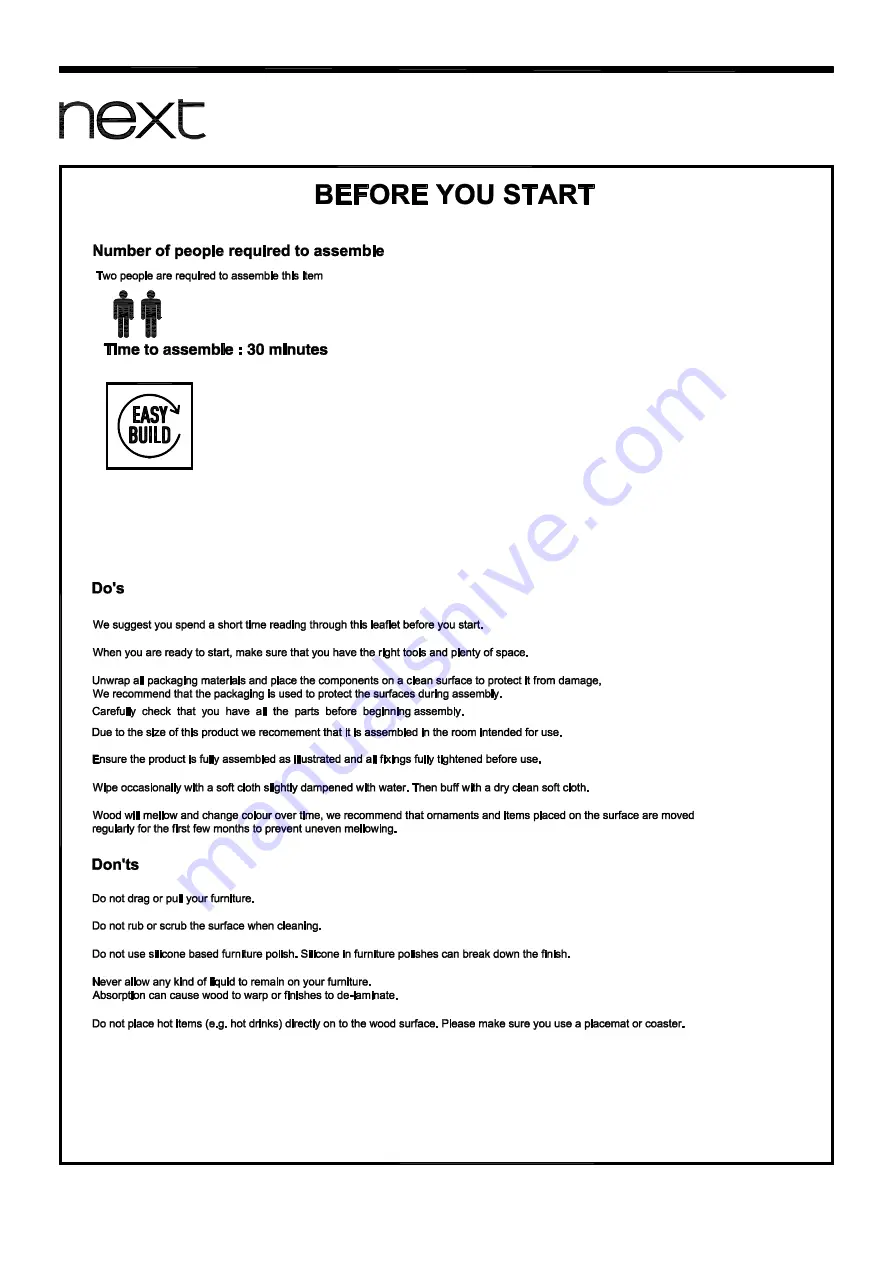 Next MALVERN U22229 Assembly Instructions Manual Download Page 2