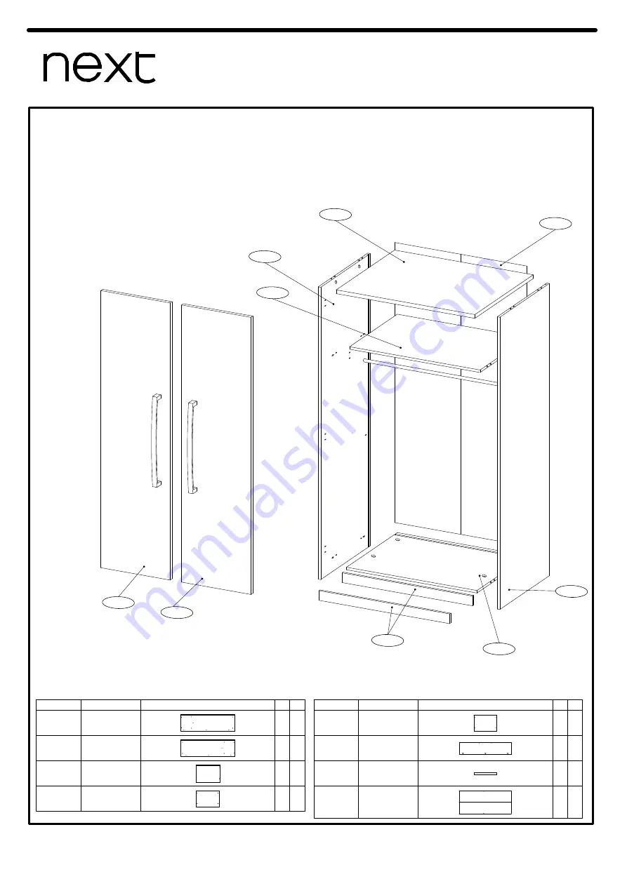 Next MODULAR II OAK ROBE 903459 Скачать руководство пользователя страница 4