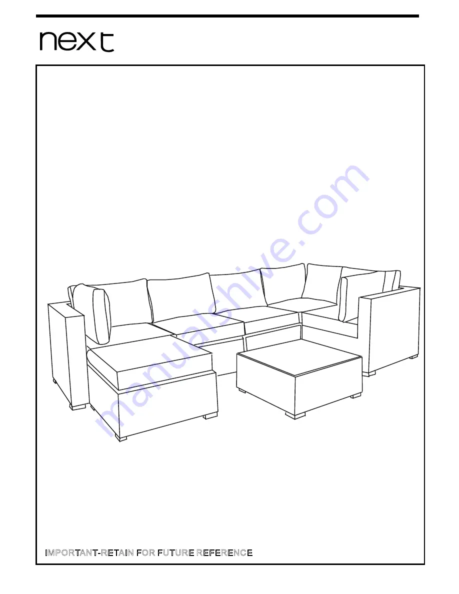 Next MONACO CORNER SOFA Assembly Instructions Download Page 1