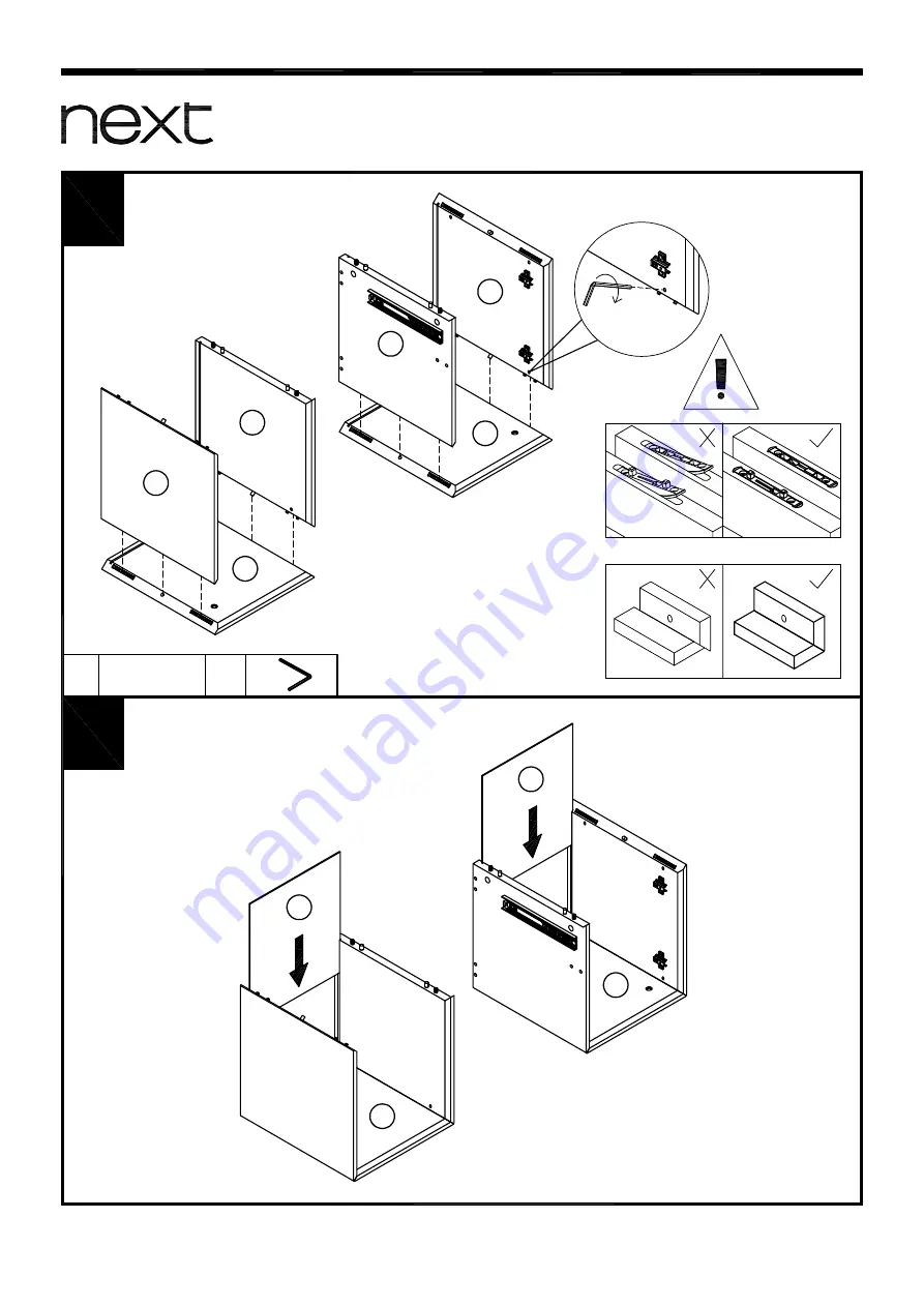 Next MURPHY DRESSING TABLE 444617 Assembly Instructions Manual Download Page 6