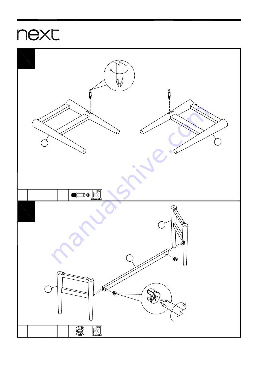 Next MURPHY DRESSING TABLE 444617 Assembly Instructions Manual Download Page 9