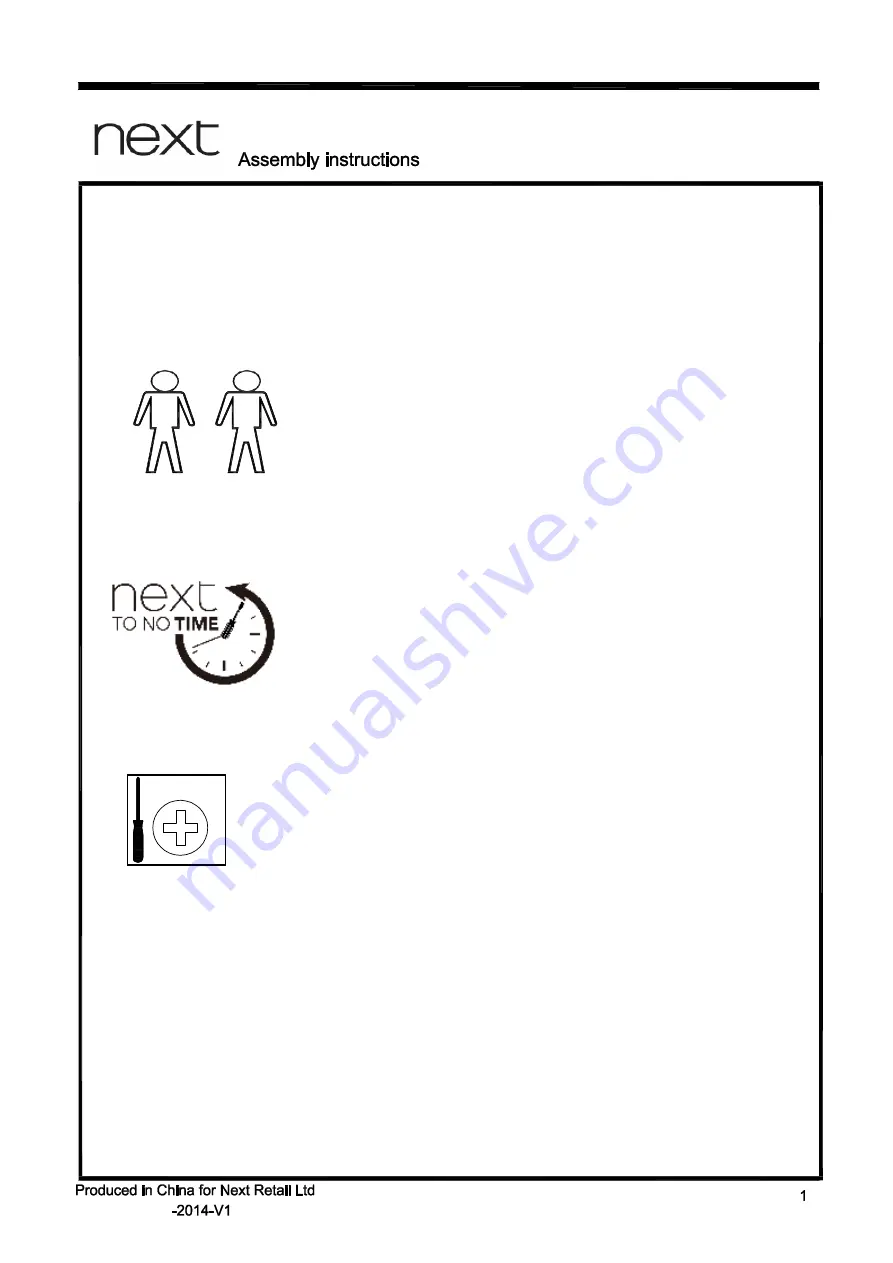 Next N KENDALL 427377/975339 Assembly Instructions Manual Download Page 3