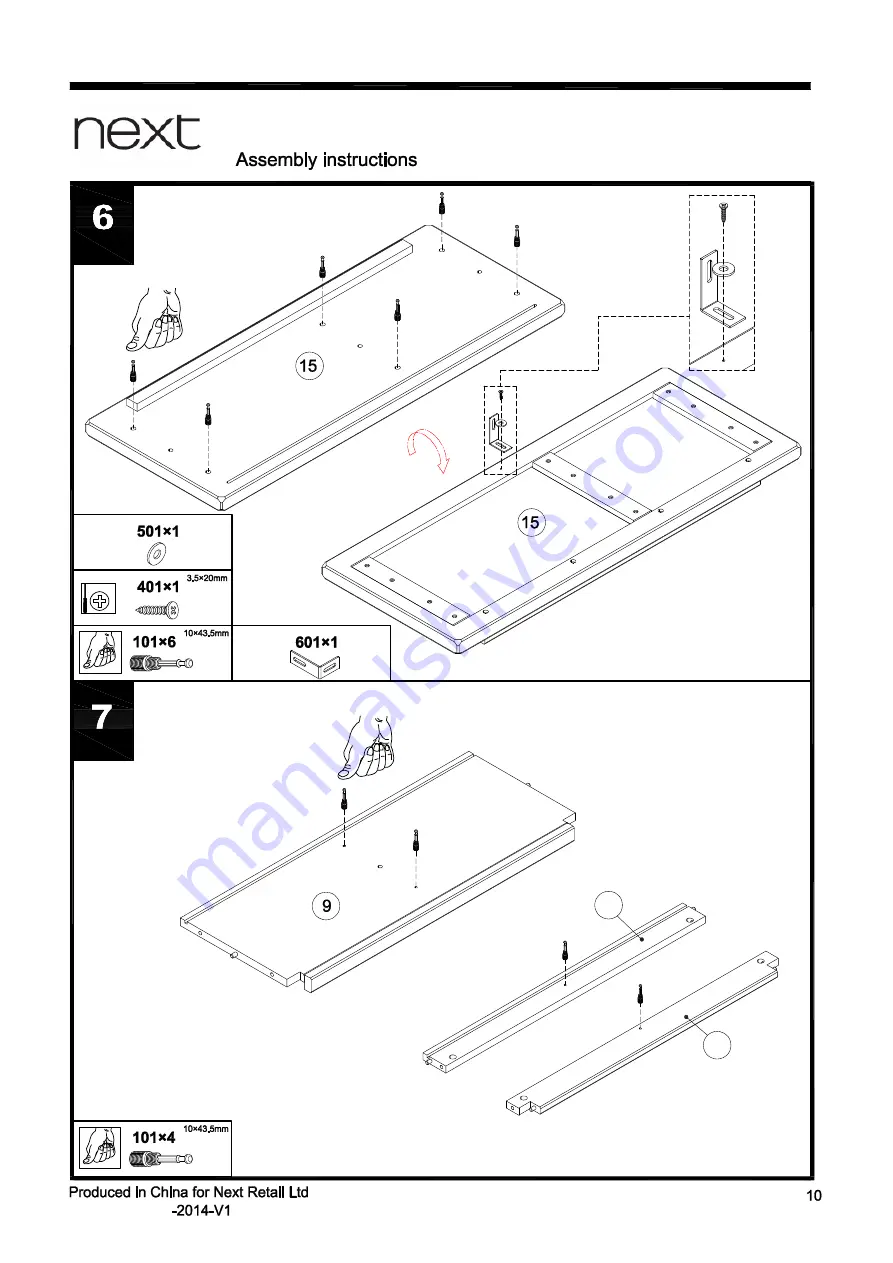 Next N KENDALL 427377/975339 Assembly Instructions Manual Download Page 12