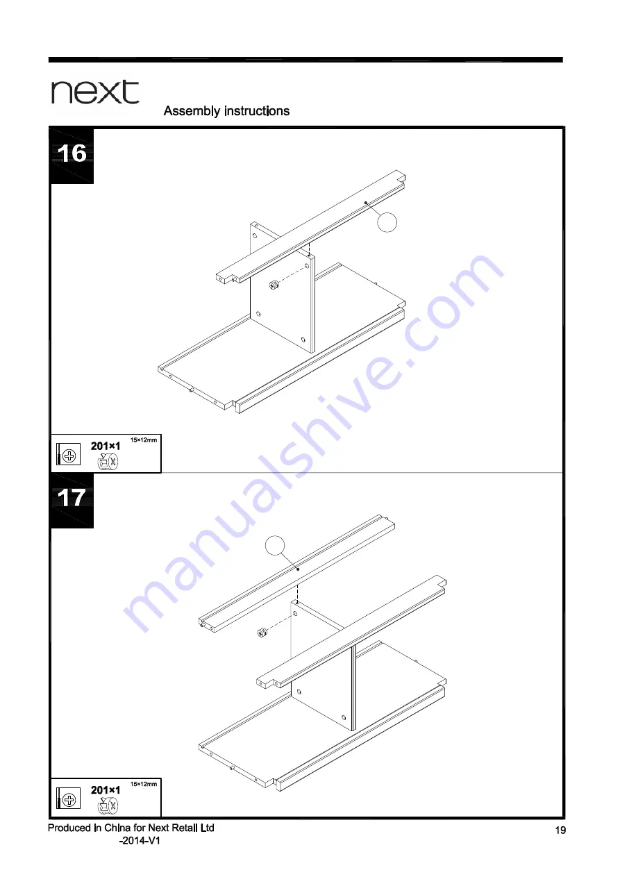 Next N KENDALL 427377/975339 Assembly Instructions Manual Download Page 21