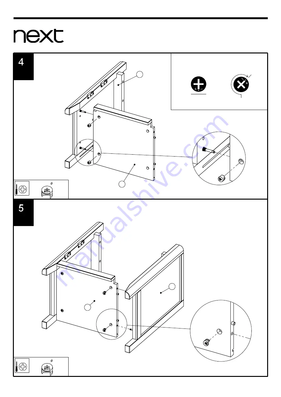 Next NEWHAVEN PAINTED STORAGE SIDE TABLE Assembly Instructions Manual Download Page 8