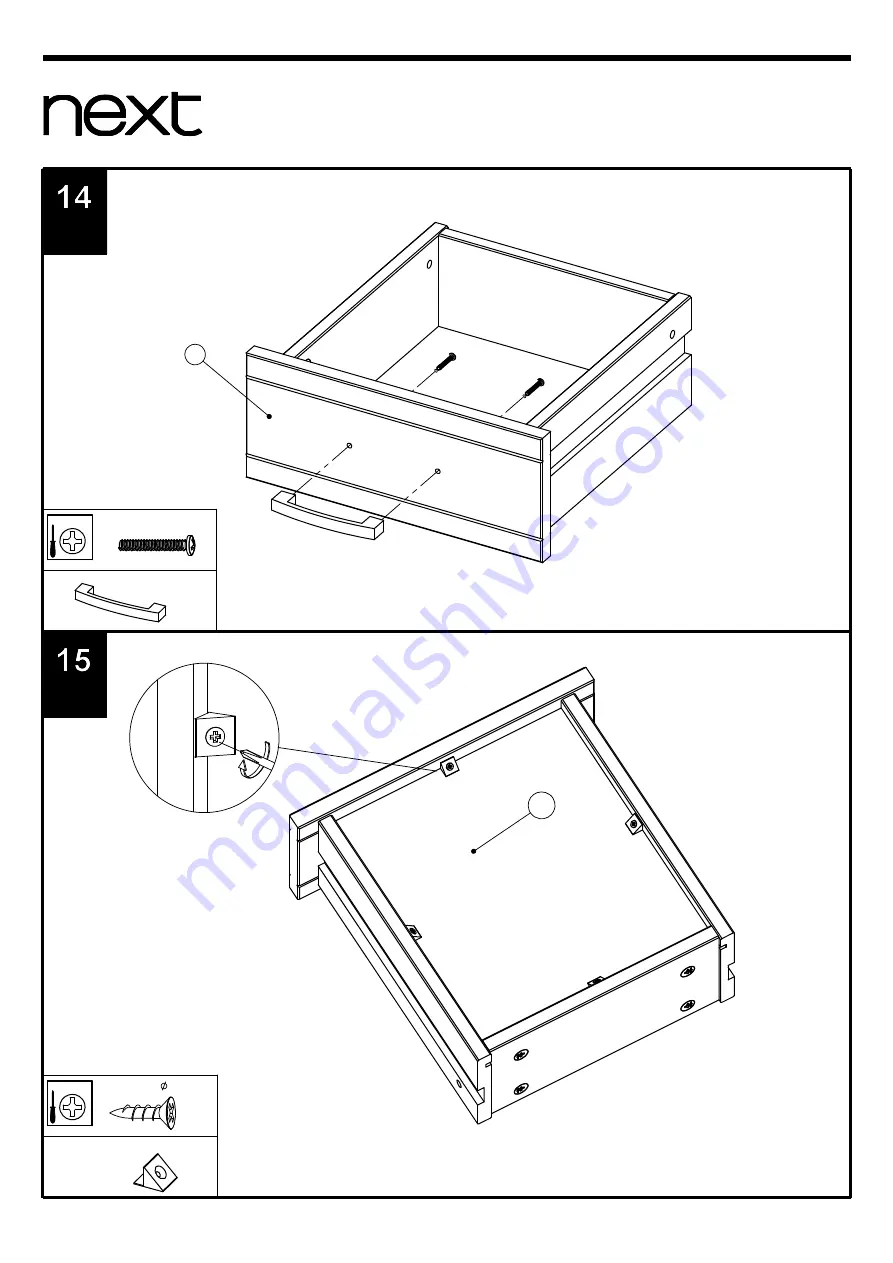 Next NEWHAVEN PAINTED STORAGE SIDE TABLE Assembly Instructions Manual Download Page 14