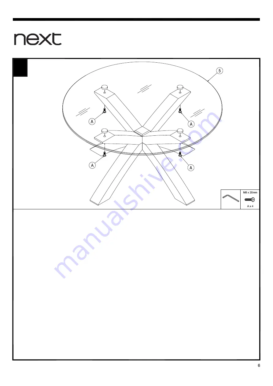 Next OAK CROSS BASE COFFEE TABLE Скачать руководство пользователя страница 7