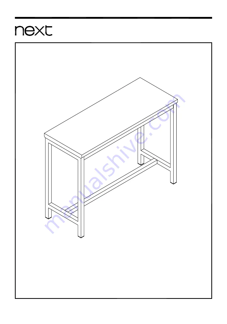 Next Ohara Bar Table 527868 Assembly Instructions Manual Download Page 1