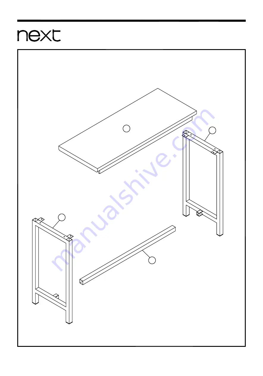 Next Ohara Bar Table 527868 Assembly Instructions Manual Download Page 3