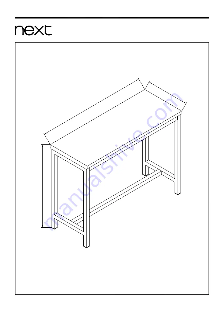 Next Ohara Bar Table 527868 Скачать руководство пользователя страница 8