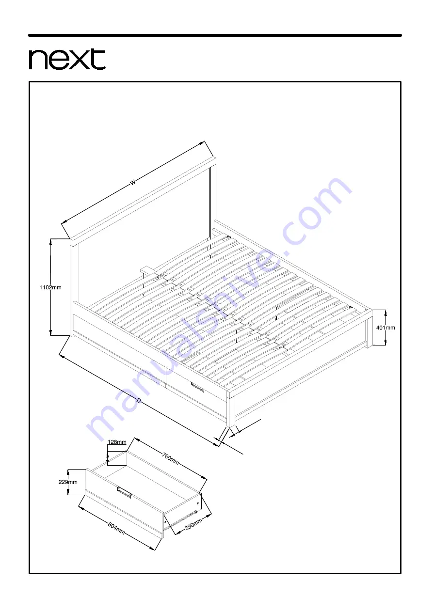 Next OHARA STORAGE BED 588579 Скачать руководство пользователя страница 15