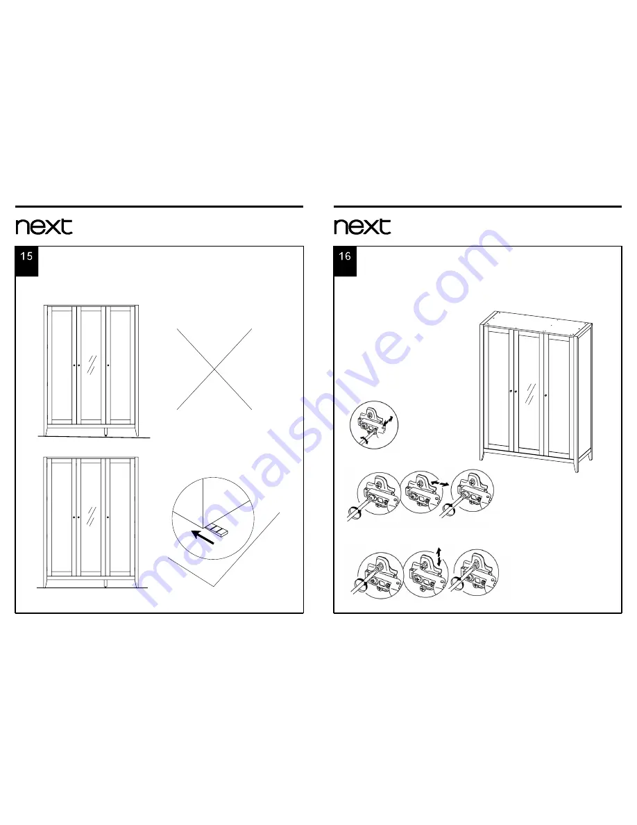 Next Oslo Triple Robe Assembly Instructions Manual Download Page 9